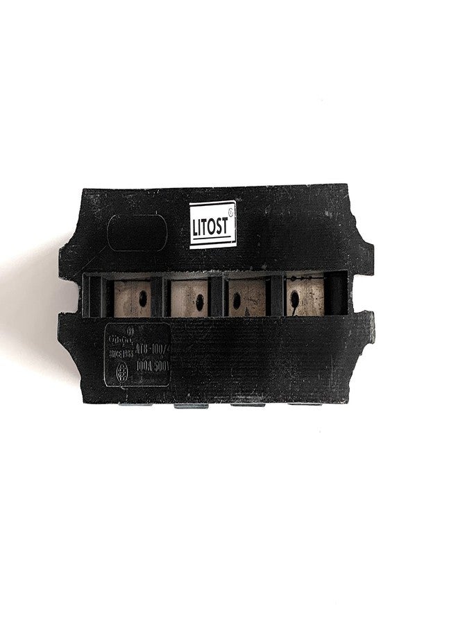 Litost® Control Panel 4 Way 100A 500V AC Bakelite Connector Strip Terminal Blocks High Temp Bakelite Strip Open Type Connectors - Image 2